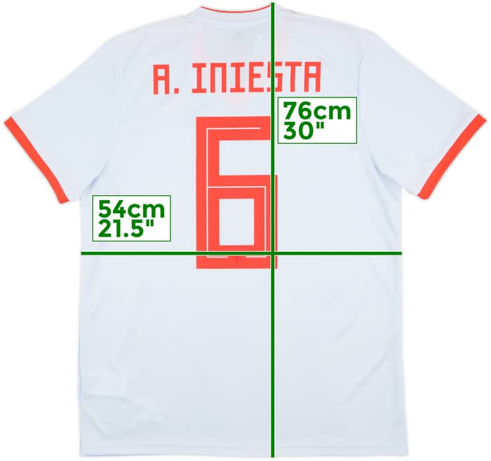 2018-19 Spain Away Shirt A.Iniesta #6 (L)