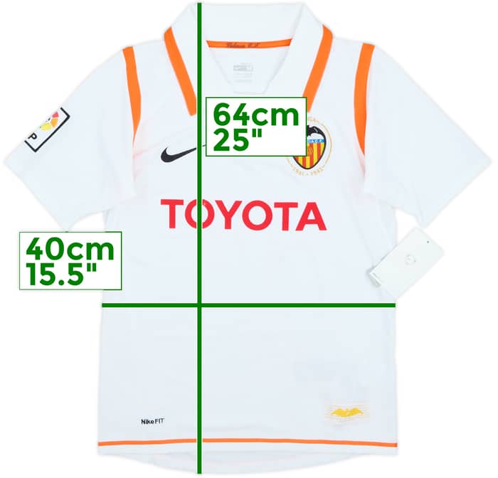 2007-08 Valencia Home Shirt (M.Boys)