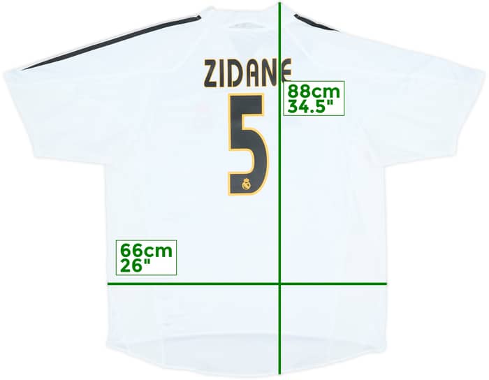 2004-05 Real Madrid Home Shirt Zidane #5 (XL)