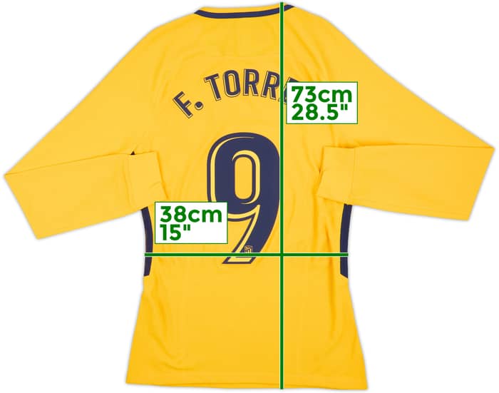 2017-18 Atletico Madrid Player Issue Away L/S Shirt F.Torres #9 (S)