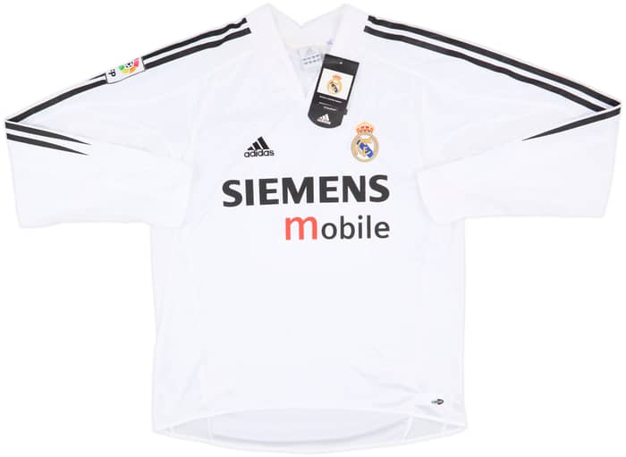 2004-05 Real Madrid Home L/S Shirt Beckham #23 (M)