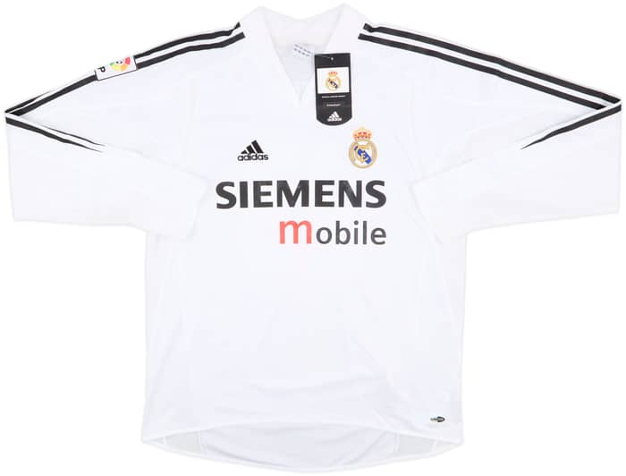 2004-05 Real Madrid Home L/S Shirt Beckham #23 (M)