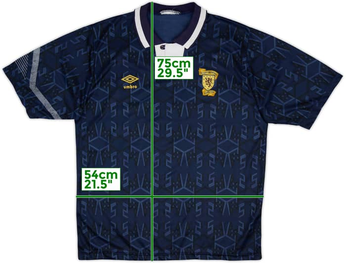 1991-94 Scotland Home Shirt - 8/10 - (L)