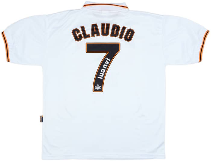 1998-99 Valencia Home Shirt Claudio #7 - 8/10 - (XL)