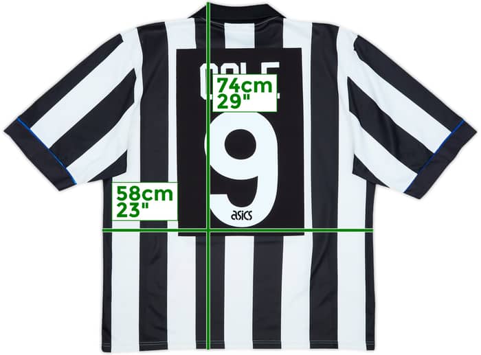 1993-95 Newcastle Home Shirt Cole #9 - 7/10 - (XL)