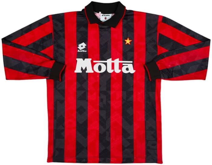 1993-94 AC Milan Home L/S Shirt - 8/10 - (L)
