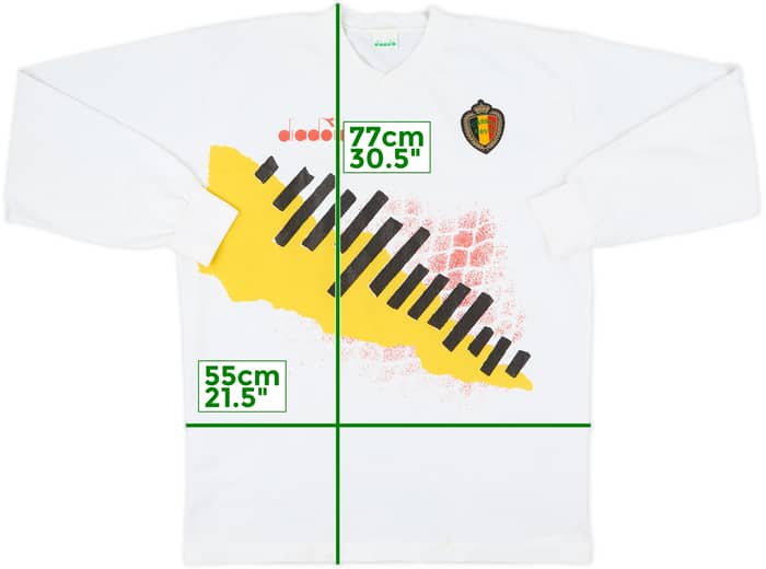 1992-94 Belgium Diadora Training L/S Shirt - 7/10 - (L)