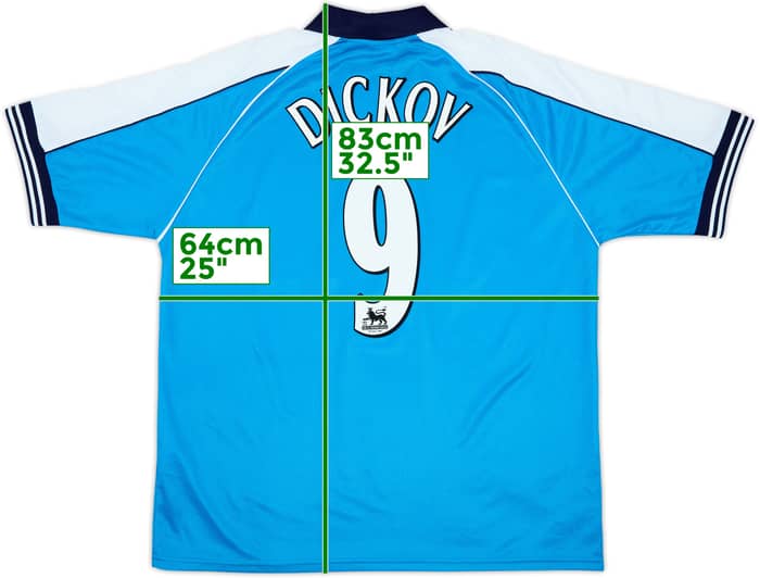1999-01 Manchester City Home Shirt Dickov #9 - 9/10 - (XL)