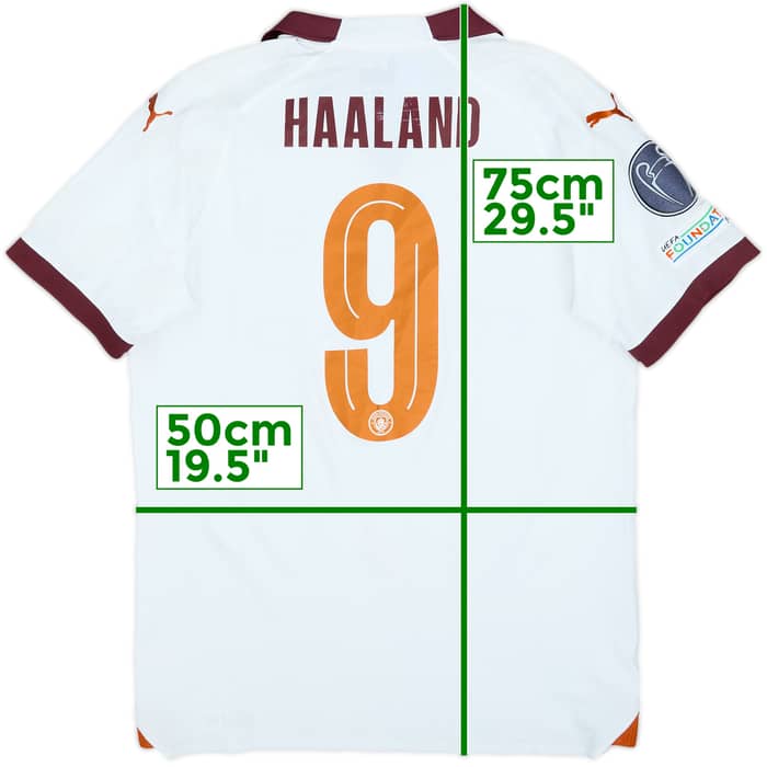 2023-24 Manchester City Authentic Away Shirt Haaland #9 (S)