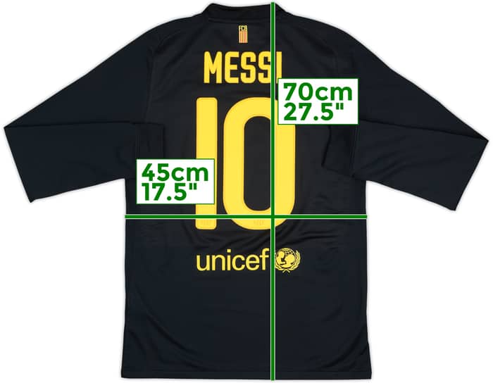 2011-12 Barcelona Away L/S Shirt Messi #10 - 10/10 - (S)