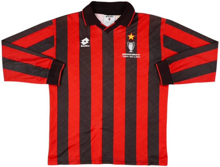 1994-95 AC Milan 'European-South American Cup' Home L/S Shirt - 7/10 - (XL)