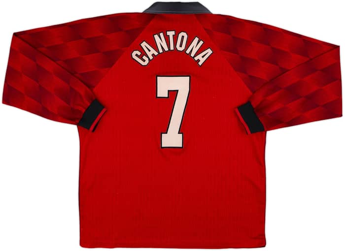 1996-98 Manchester United Home L/S Shirt Cantona #7 - 6/10 - (L)