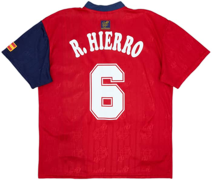 1996-98 Spain Home Shirt R.Hierro #6 - 8/10 - (XL)