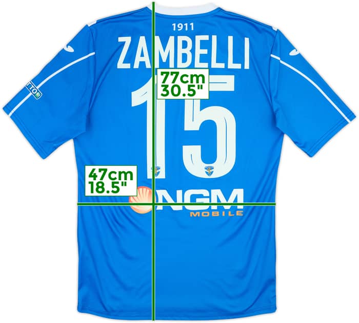2014-15 Brescia Home Shirt Zambelli #15 - 7/10 - (L)