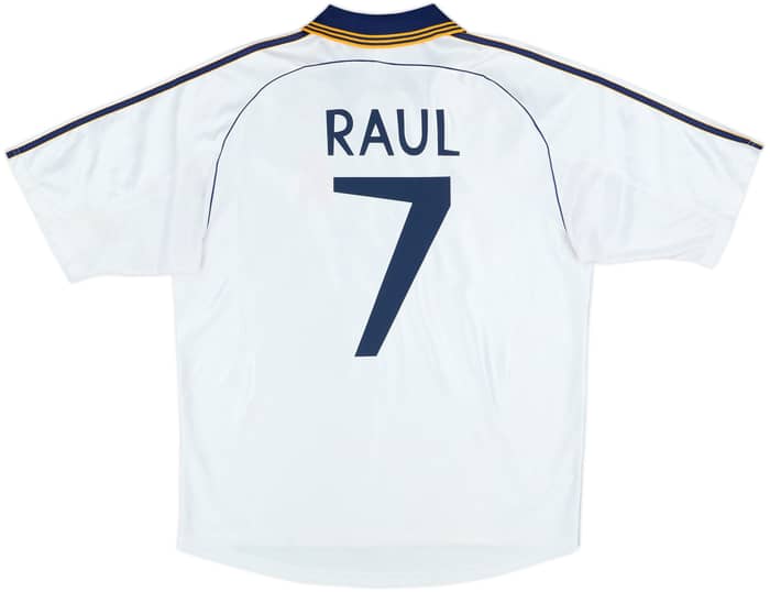 1998-00 Real Madrid Home Shirt Raul #7 - 7/10 - (L)