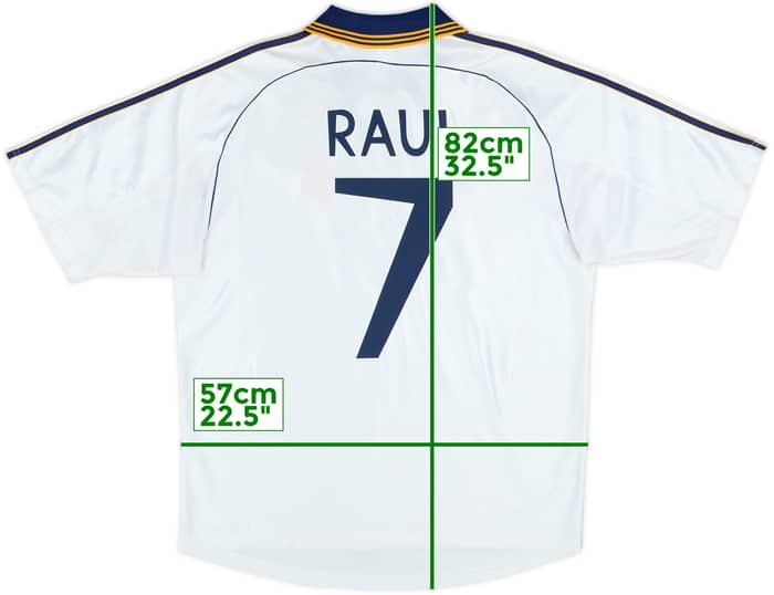 1998-00 Real Madrid Home Shirt Raul #7 - 7/10 - (L)