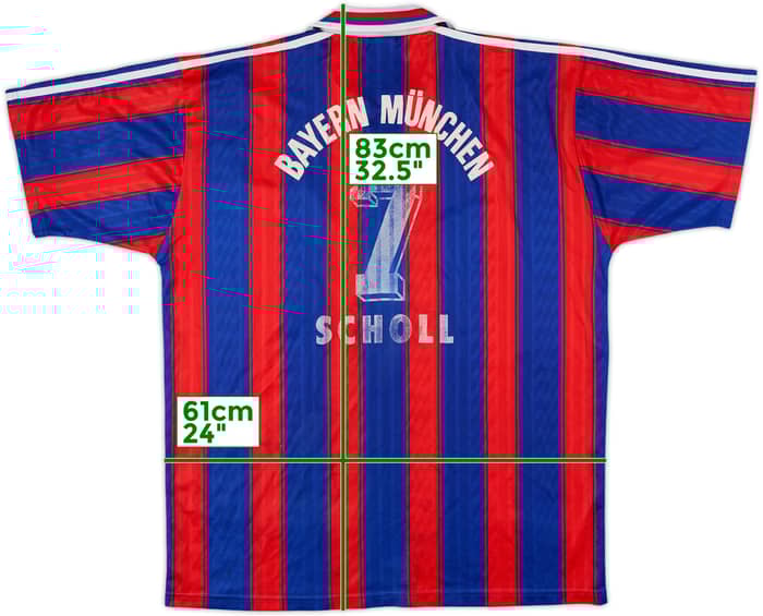 1995-97 Bayern Munich Home Shirt Scholl #7 - 4/10 - (XL)