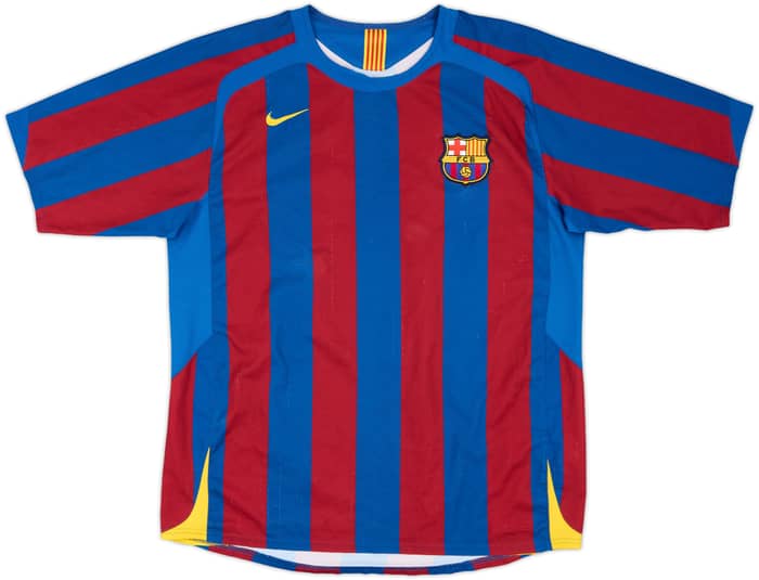 2005-06 Barcelona Home Shirt Ronaldinho #10 - 6/10 - (L)