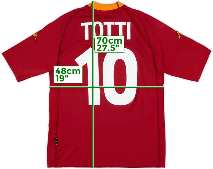 2000-01 Roma Home Shirt Totti #10 - 5/10 - (L)
