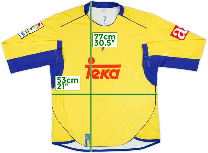2007-08 Cadiz Home L/S Shirt - 6/10 - (M)