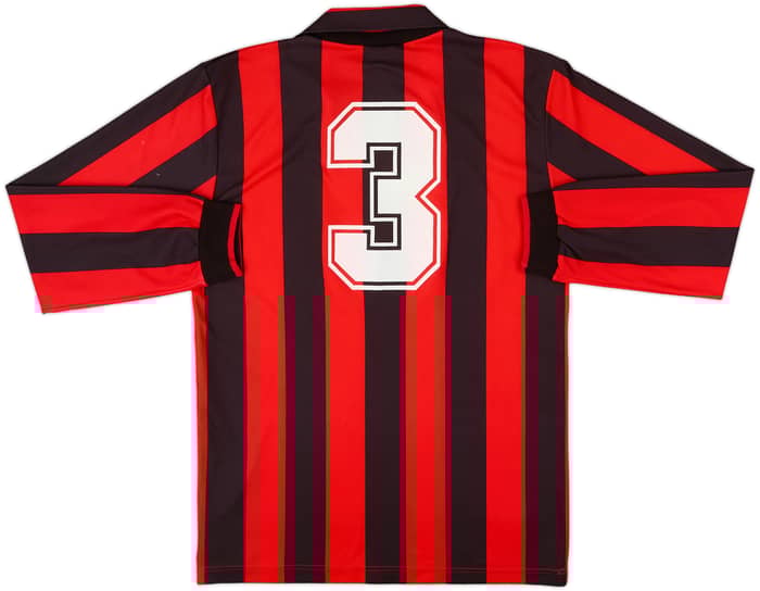 1992-93 AC Milan Home L/S Shirt #3 - 7/10 - (M)