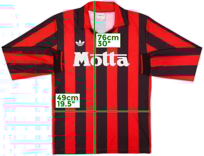 1992-93 AC Milan Home L/S Shirt #3 - 7/10 - (M)