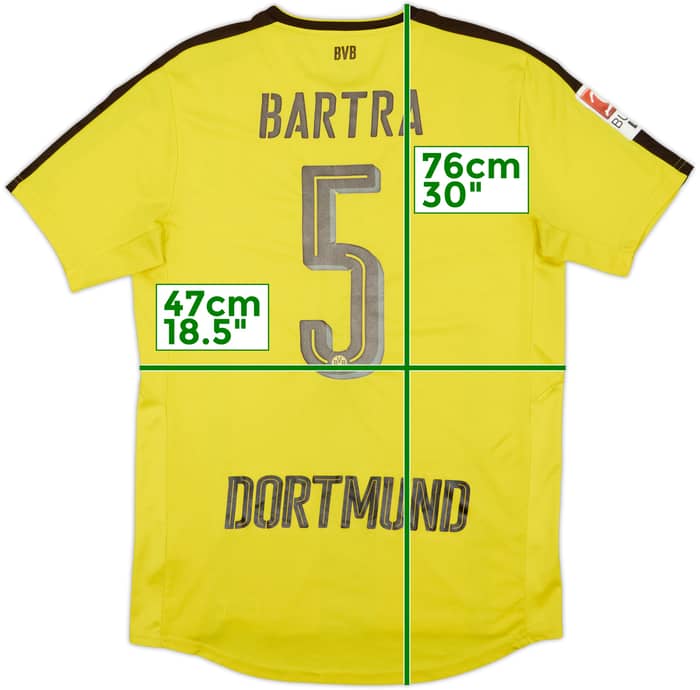 2016-17 Borussia Dortmund Home Shirt Bartra #5 - 5/10 - (M)