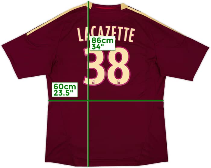 2010-11 Lyon Away Shirt Lacazette #38 - 4/10 - (XL)