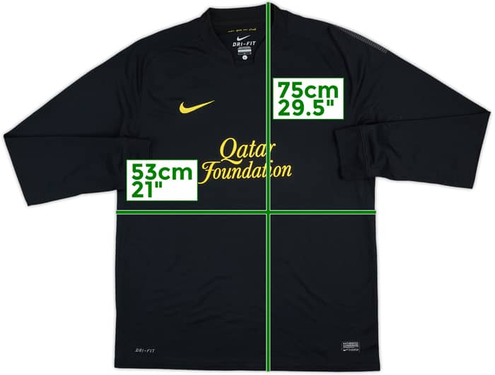 2011-12 Barcelona Match Issue Away L/S Shirt #14