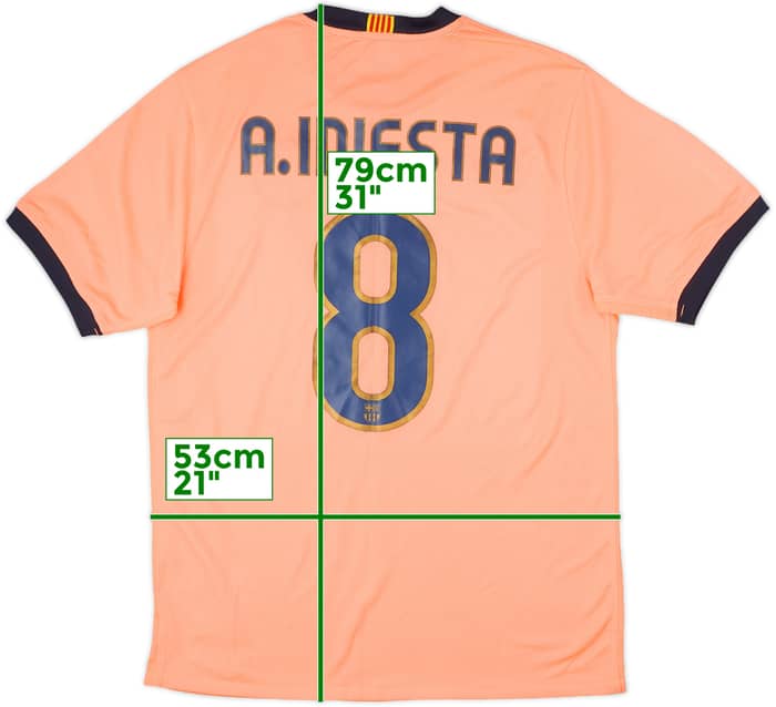 2009-10 Barcelona Away Shirt A. Iniesta #8 - 7/10 - (M)