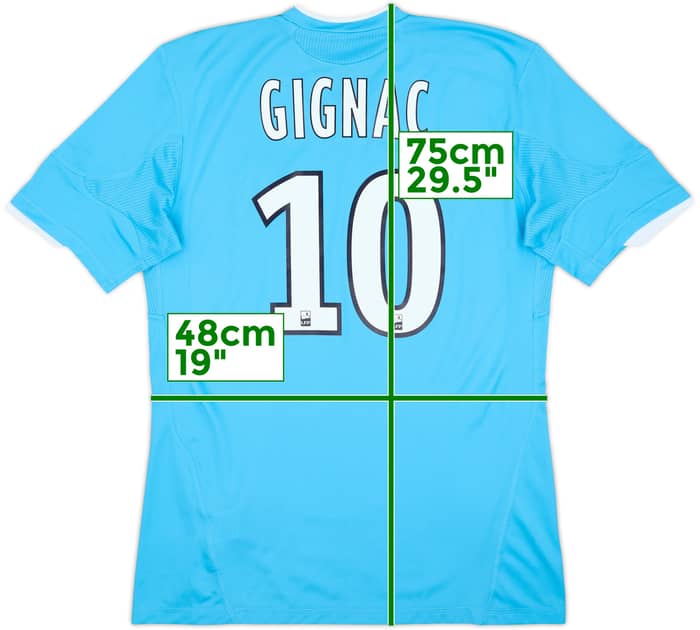 2010-11 Olympique Marseille Away Shirt Gignac #10 - 8/10 - (M)