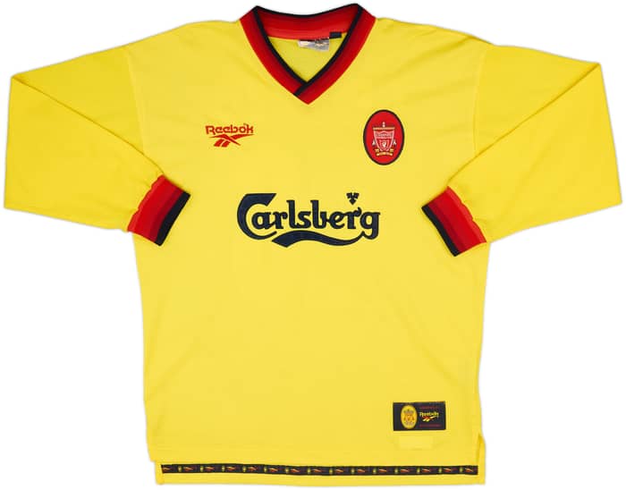 1997-99 Liverpool Away L/S Shirt Gerrard #28 - 8/10 - (M)