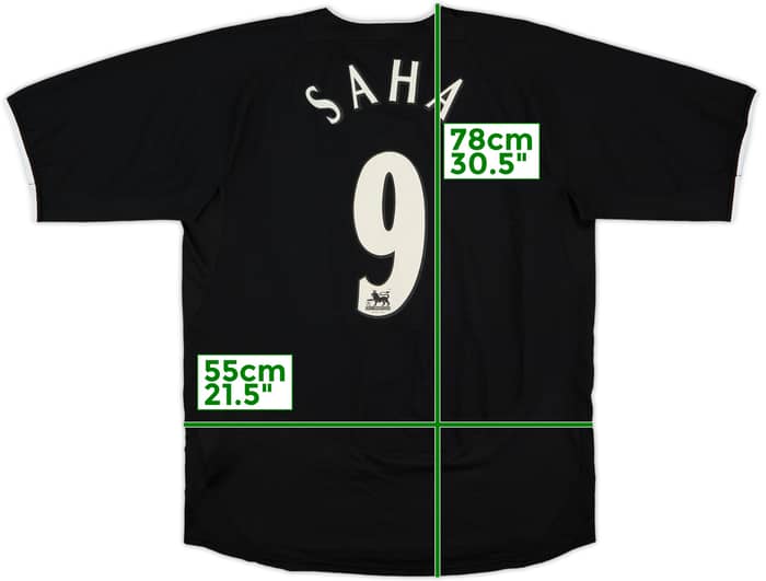 2003-05 Manchester United Away Shirt Saha #9 - 8/10 - (L)