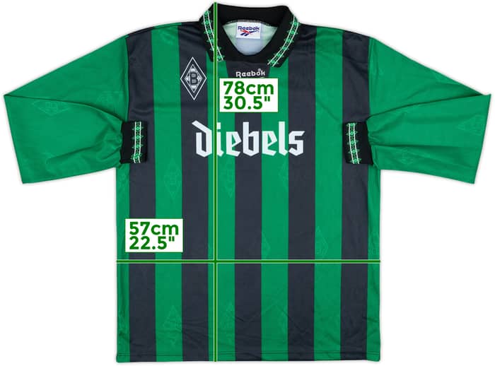 1995-96 Borussia Monchengladbach Away L/S Shirt - 8/10 - (L)