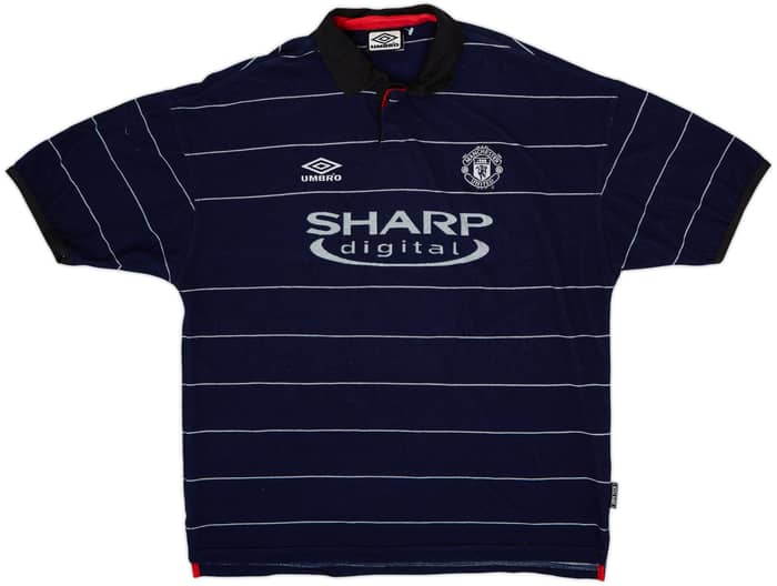 1999-00 Manchester United Away Shirt Beckham #7 - 9/10 - (XL)