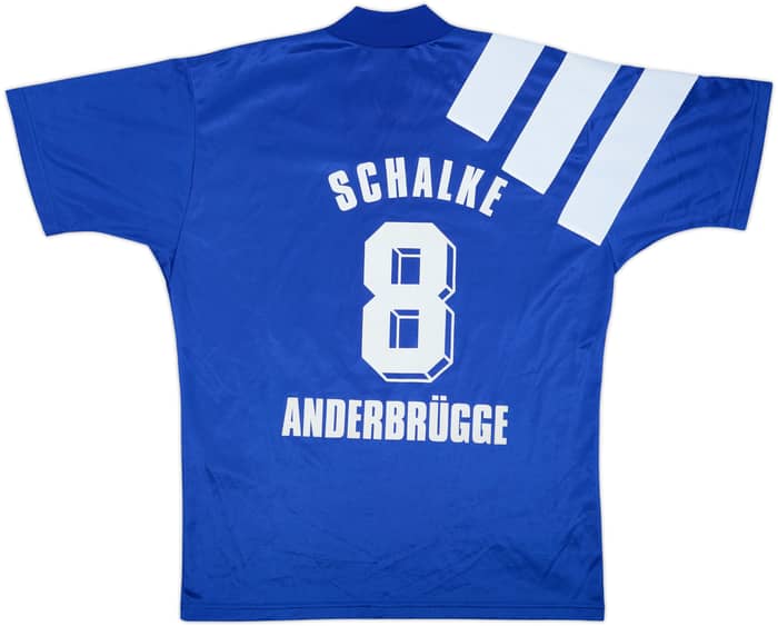 1994-96 Schalke Home Shirt Anderbrugge #8 - 8/10 - (L)