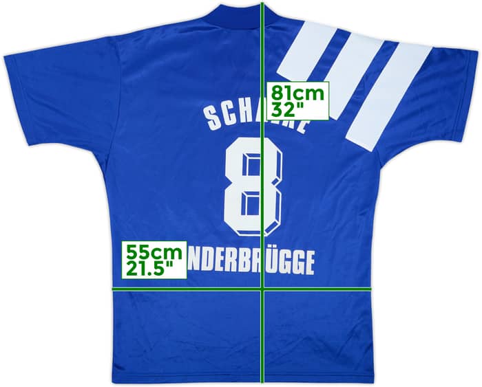 1994-96 Schalke Home Shirt Anderbrugge #8 - 8/10 - (L)