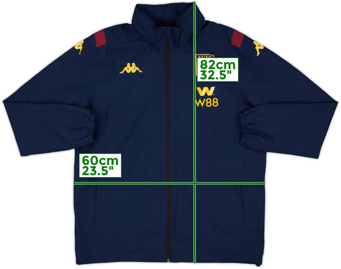 2019-20 Aston Villa Kappa Hooded Rain Jacket - 10/10 - (L)