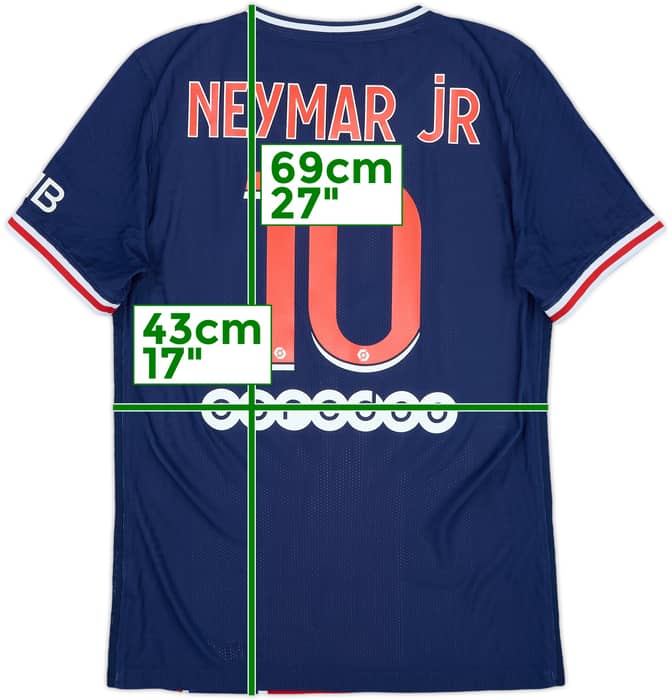 2020-21 Paris Saint-Germain Authentic Home Shirt NeymarJr #10 - 9/10 - (S)