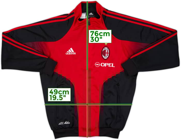 2004-05 AC Milan adidas Track Jacket - 8/10 - (M)