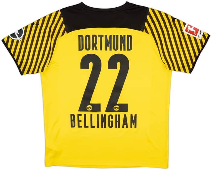 2021-22 Borussia Dortmund Home Shirt Bellingham #22 - 8/10 - (L)