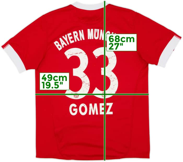 2009-10 Bayern Munich Home Shirt Gomez #33 - 5/10 - (XL.Boys)