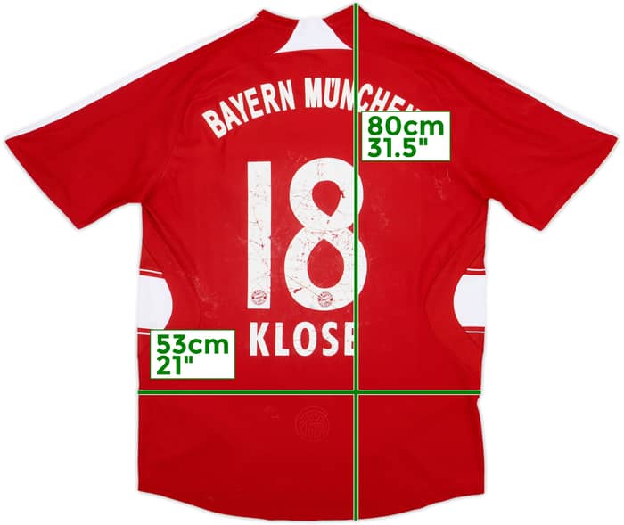2007-08 Bayern Munich Home Shirt Klose #18 - 4/10 - (M)