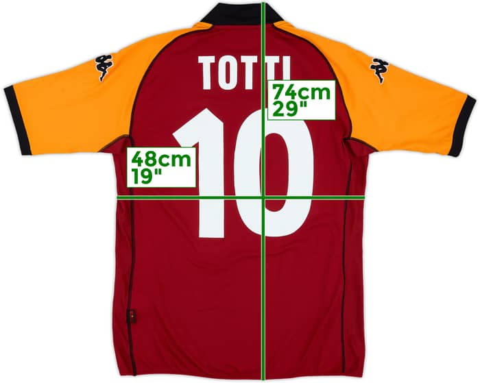 2002-03 Roma European Home Shirt Totti #10 - 5/10 - (L)