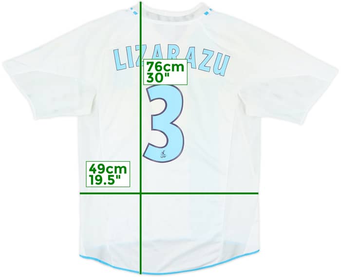 2004-05 Olympique Marseille Home Shirt Lizarazu #3 - 3/10 - (S)