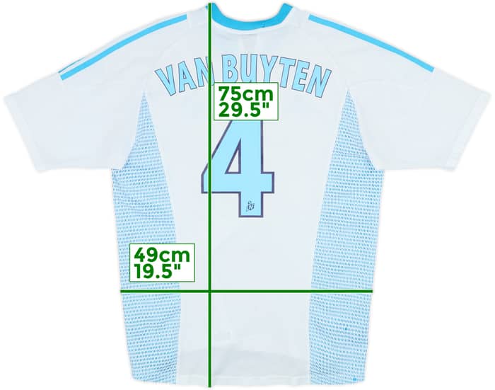 2002-03 Olympique Marseille Home Shirt Van Buyten #4 - 5/10 - (M)