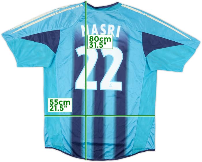 2004-05 Olympique Marseille Away Shirt Nasri #22 - 4/10 - (L)