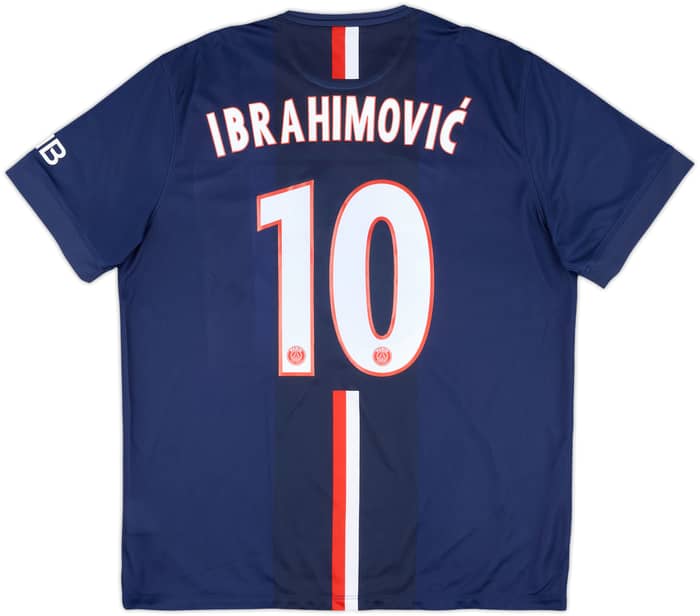 2014-15 Paris Saint-Germain Home Shirt Ibrahimovic #10 - 8/10 - (XL)