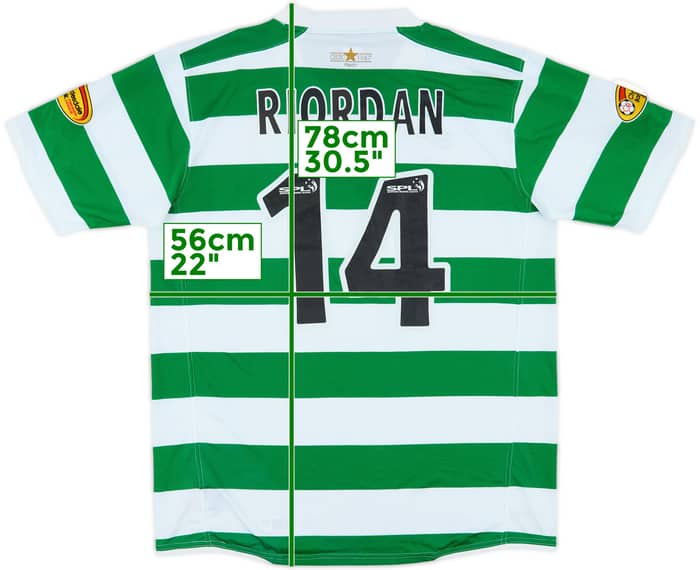 2007-08 Celtic Home Shirt Riordan #14 - 4/10 - (L)