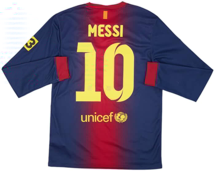 2012-13 Barcelona Home L/S Shirt Messi #10 - 8/10 - (S)